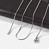 Tarnish Resistant Women's 304 Stainless Steel Snake Chain Necklaces STAS-O037-59P-2