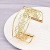 Exaggerated 304 Stainless Steel Cuff Bangles for Women BJEW-P363-02G-2