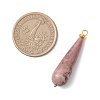 Natural Rhodonite Pendants PALLOY-JF04760-03-3
