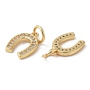 Rack Plating Brass Micro Pave Clear Cubic Zirconia Pendants LS-ZIRC-P118-01G-2