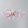 Flower Pattern 3D Computerized Embroidered Appliques DIY-WH0410-10B-1