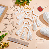 Star Macrame Tassel Decoration DIY Kits DIY-OC0012-09C-5