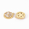 Brass Micro Pave Clear Cubic Zirconia Charms X-ZIRC-S068-044-NF-2