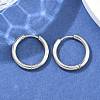Tarnish Resistant 304 Stainless Steel Huggie Hoop Earrings EJEW-F111B-19mm-P-4