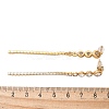 Stainless Steel Clear Cubic Zirconia Tassel Stud Earrings EJEW-D303-04G-4
