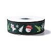 25 Yards Christmas Theme Printed Polyester Grosgrain Ribbon OCOR-C004-02F-2
