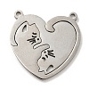 Non-Tarnish 304 Stainless Steel Split Pendants LS-STAS-H184-01P-1