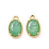 Brass Crushed Ice Cut Cubic Zirconia Pendants KK-D024-24D-G-1