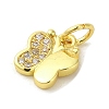 Real 18K Gold Plated Brass Pave Cubic Zirconia Pendants KK-M283-11A-01-2