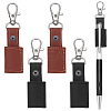 4Pcs 2 Colors Imitation Leather Pen Sleeve Pouch Pendant Decorations for Men Women KEYC-GA0001-48-1