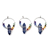 Natural Lapis Lazuli Dyed Double Terminal Pointed Big Pendants G-Z033-07P-01-1
