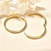 Rack Plating Brass Micro Pave Clear Cubic Zirconia Hoop Earrings for Women EJEW-C125-17B-G-3