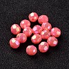 AB Color Plated Eco-Friendly Poly Styrene Acrylic Round Beads TACR-L004-6mm-43-1