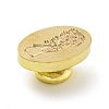 Golden Tone Wax Seal Brass Stamp Head LS-AJEW-G056-03C-3