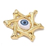304 Stainless Steel & Resin & Glass Pendants STAS-G371-15G-04-2
