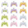 24Pcs 6 Colors Opaque Resin Pendants RESI-TA0003-34-3