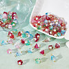 SUNNYCLUE 120Pcs 6 Colors Electroplate Glass Charms GLAA-SC0001-70-4
