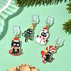 Christmas Theme Alloy Enamel Charm Mobile Straps HJEW-JM03452-2