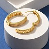 Brass Cubic Zirconia Hoop Earrings EJEW-M048-05G-3