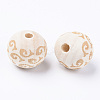 Unfinished Natural Wood European Beads LS-WOOD-S057-011B-2