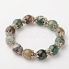 Natural Gemstone Round Bead Stretch Bracelets BJEW-JB01506-05-1