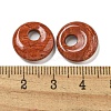 Natural Red Jasper Donut/Pi Disc Charms G-G142-02K-3