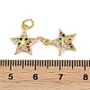 Brass Micro Pave Cubic Zirconia Pendants KK-C093-26A-G-3