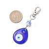 Handmade Lampwork Evil Eye Pendant Decorations HJEW-JM04143-03-3