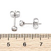 304 Stainless Steel Stud Earring Findings LS-STAS-V003-09P-01-3