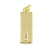 Brass Micro Pave Clear Cubic Zirconia Pendants KK-P266-06G-I-1