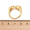 304 Stainless Steel with Glass Cuff Open Rings RJEW-Z125-03G-01-5
