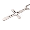 Non-Tarnish Cross 201 Stainless Steel Pendant Necklaces LS-NJEW-F320-02P-1