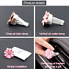 6 Sets 2 Style Zinc Alloy with Rhinestones Car Perfume Decoration Set DIY-BT0001-24-4