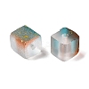 Frosted Glass Beads with Golden Glitter Powder X1-DGLA-NH001-8mm-01F-2