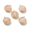 Natural Rose Quartz Chip Pendants KK-C242-05G-19-2