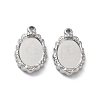 Non-Tarnish 304 Stainless Steel Pendant Cabochon Settings STAS-M323-57P-1