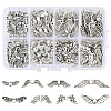 140Pcs 8 Styles Tibetan Style Alloy Beads TIBEB-FS0001-18-1