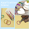 100Pcs 5 Colors Zinc Alloy Loose Leaf Book Binder Hinged Rings FIND-SP0002-66-5