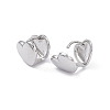 Brass Heart Hoop Earrings for Women EJEW-P215-05P-2