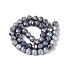 Ombre Effect Dyed Electroplate Opaque Glass Beads Strands EGLA-Q130-01A-01-3
