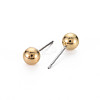 ABS Plastic Pearl Ball Stud Earrings for Women EJEW-S213-01B-A01KC-RS-2