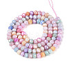 Anti-Tarnish Electroplate Rondelle Glass Beads Strands X-EGLA-T021-4mm-17-11-3
