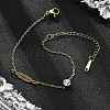 201 Stainless Steel Cable Chain Bracelets BJEW-H205-01D-G-1