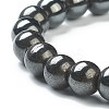 Synthetic Non-magnetic Hematite Beaded Stretch Bracelets BJEW-D446-C-22-3