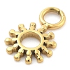 Ion Plating(IP) 304 Stainless Steel Charms STAS-P379-04F-G-2