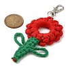 Flowers Woven Cotton Thread Pendant Decorations HJEW-JM02452-5