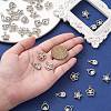 50Pcs 5 Styles Plastic with Resin Rhinestone Pendants KY-CJ0001-94-4