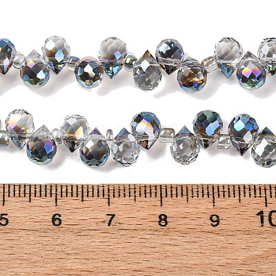 Transparent Electroplate Glass Beads Strands EGLA-F152A-FR06-1