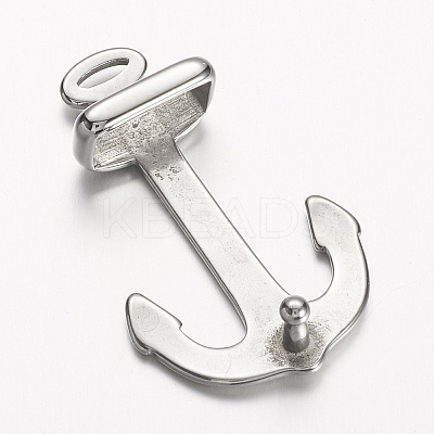 Non-Tarnish 304 Stainless Steel Anchor Hook Clasps STAS-D166-06P-1