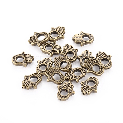 Tibetan Style Alloy Bead Frames TIBEB-LF0265YKG-AB-FF-1